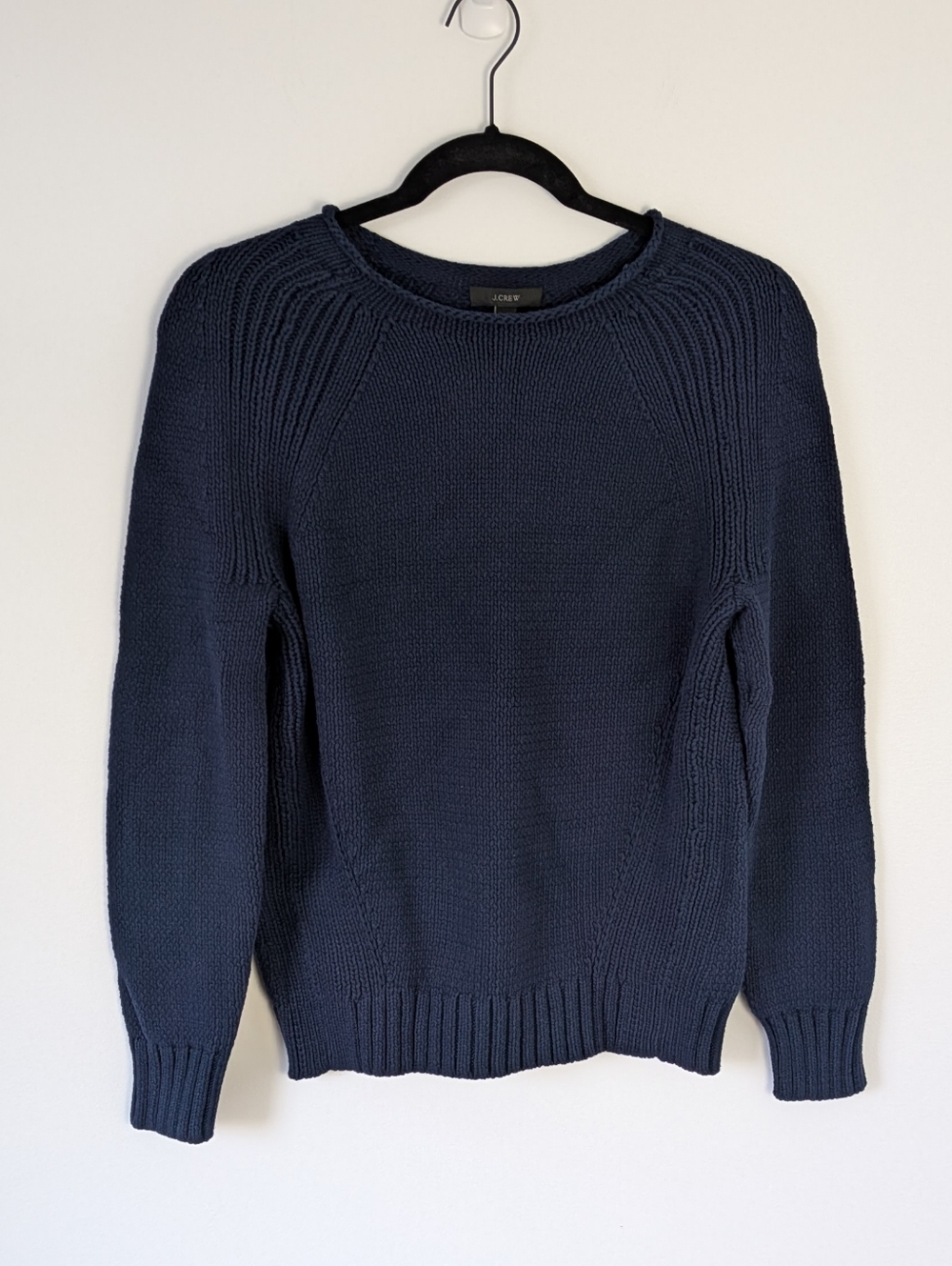 J. Crew Knit Roll Neck Sweater Size S Navy Closet Staple Minimalist Classic